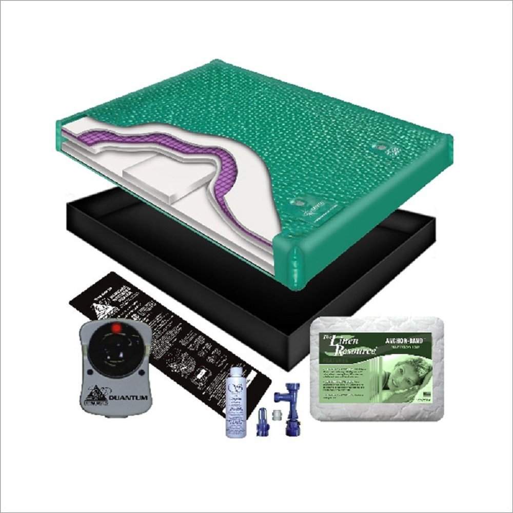 98% WAVELESS WATERBED Mattress/Liner/PAD/Heater/Fill Drain/Conditioner KIT (California King 72x84 1G8B1)