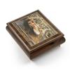 Gorgeous Wood Tone Ercolano Painted Music Box Titled Circe by Brenda Burke - Many Songs to Choose - Baby Elephant Walk view 1