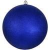 Christmas By Krebs 12" (300mm) Dark Blue Glitter [1 Piece] Extra Large Solid Oversized Huge Big Outdoor Plastic, Water Resistant Ball Ornament Hanging Tree Decorations view 1