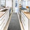 10 ft Non-Slip Washable Solid Plain Grey Carpet Runner Rug with Rubber Backing for Hallway Entryway Kitchen Bathroom, Custom Length, (26" W x 10' L) view 3