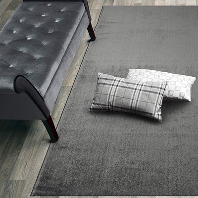 12 ft Long Solid Plain Grey Kitchen Hallway Runner Rug Non-Slip Washable, 26" X 12' Carpet Runner Rugs-Rubber Backed, Custom Size Floor Mat for Stairs Bedroom Bathroom Entryway, Your Choice of Length