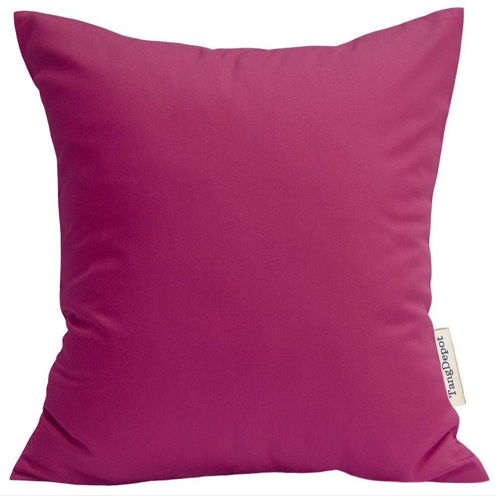 TangDepot Luxury Faux Silkhrow Pillow Cover 12x12 Berry