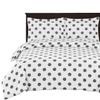8pc Polka Dots Grey & White Bed in a Bag Duvet Set Includes Cotton 3pc Duvet Cover Set +4pc California King Sheet Set +1pc King/Calking Down Alternative Comforter view 1