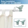 3/4-inch Cute Decorative Bird Adjustable Window Treatment Curtain Single Rod Set, 48" to 84" - Teal Finial view 3