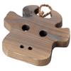14868 Pot Mat, Grilled Cedar, Brown, 6.3 x 5.5 inches (16 x 14 cm), Cow, Made in Japan view 1