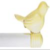 3/4-inch Cute Decorative Bird Adjustable Window Treatment Curtain Single Rod Set, 84" to 120" - Yellow Finial view 1