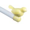 3/4-inch Cute Decorative Bird Adjustable Window Treatment Curtain Single Rod Set, 84" to 120" - Yellow Finial view 2