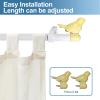 3/4-inch Cute Decorative Bird Adjustable Window Treatment Curtain Single Rod Set, 84" to 120" - Yellow Finial view 3