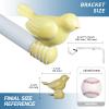 3/4-inch Cute Decorative Bird Adjustable Window Treatment Curtain Single Rod Set, 84" to 120" - Yellow Finial view 4