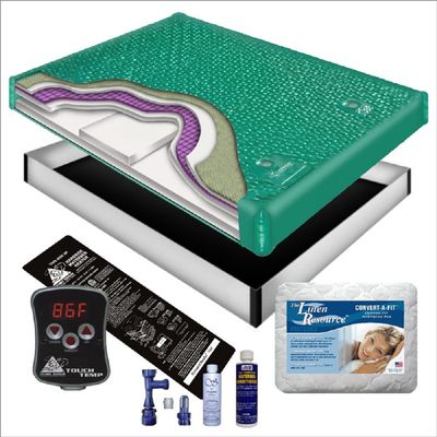 100% WAVELESS WATERBED Mattress/Liner/Digital Heater/PAD/Fill Drain/Conditioner KIT (California King 72x84 1G9P1)