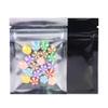 QQ Studio 100 Clear/Colored Poly Zip Lock Bags w/Tear Notch 6.5x9cm (2.5x3.5") (Clear/Silver/Black) view 1