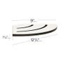 Seachrome Contour Corner Shower Shelf, 18-Inch Radius, Solid White Phenolic view 2