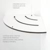 Seachrome Contour Corner Shower Shelf, 18-Inch Radius, Solid White Phenolic view 3