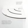 Seachrome Contour Corner Shower Shelf, 18-Inch Radius, Solid White Phenolic view 4