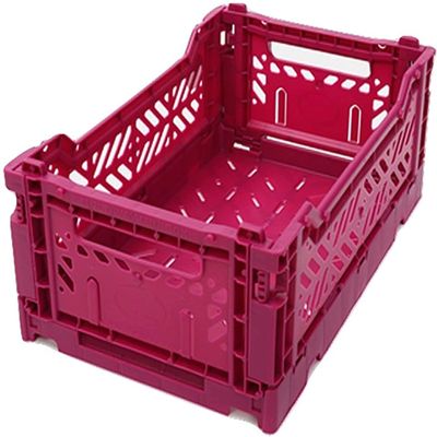 10 x AY-KASA Collapsible Storage Bin Container Basket Tote, Folding Basket Crate Container : Storage, Kitchen, Houseware Utility Basket Tote Crate Mini-Box (Purple)