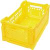 10 x AY-KASA Collapsible Storage Bin Container Basket Tote, Folding Basket Crate Container : Storage, Kitchen, Houseware Utility Basket Tote Crate Mini-Box (Yellow) view 1