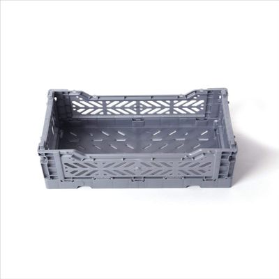 10 x AY-KASA Collapsible Storage Bin Container Basket Tote, Folding Basket Crate Container : Storage, Kitchen, Houseware Utility Basket Tote Crate Mini-Box (Silver)