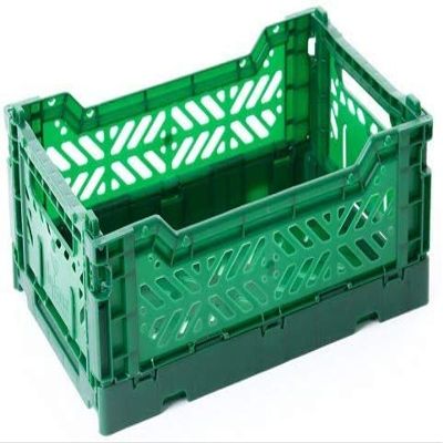 10 x AY-KASA Collapsible Storage Bin Container Basket Tote, Folding Basket Crate Container : Storage, Kitchen, Houseware Utility Basket Tote Crate Mini-Box (Dark Green)