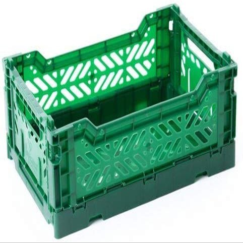 10 x AY-KASA Collapsible Storage Bin Container Basket Tote, Folding Basket Crate Container : Storage, Kitchen, Houseware Utility Basket Tote Crate Mini-Box (Dark Green)