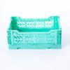 10 x AY-KASA Collapsible Storage Bin Container Basket Tote, Folding Basket Crate Container : Storage, Kitchen, Houseware Utility Basket Tote Crate Mini-Box (Mint) view 1