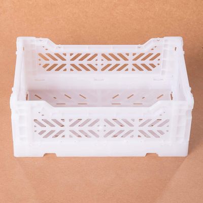 10 x AY-KASA Collapsible Storage Bin Container Basket Tote, Folding Basket Crate Container : Storage, Kitchen, Houseware Utility Basket Tote Crate Mini-Box (White)