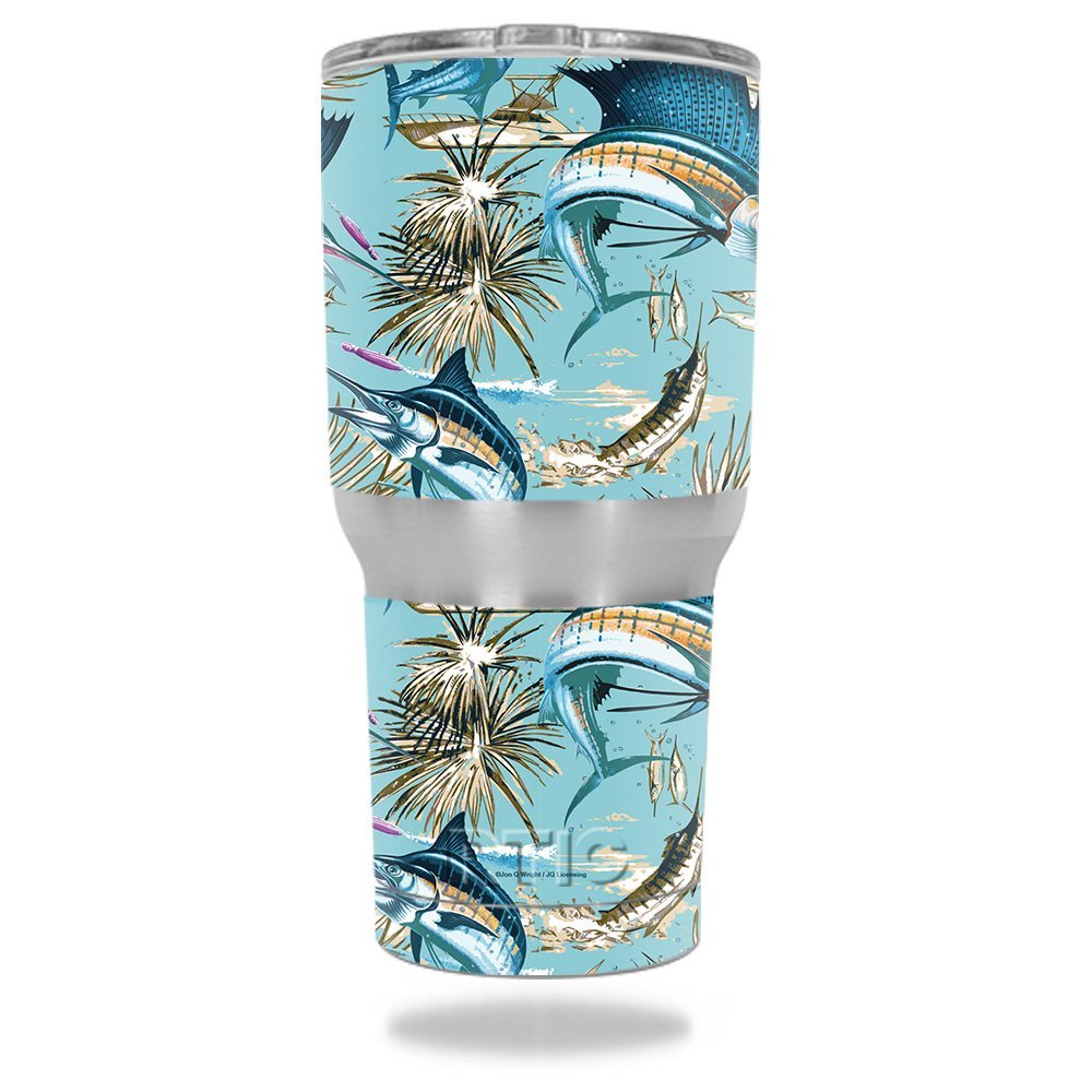 MightySkins Skin Compatible with RTIC Tumbler 30 oz (2016) Island Fish | Protective, Durable, and Unique Vinyl Decal wrap Cover | Easy to Apply, Remove, and Change Styles | Made in The USA