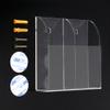 Hipiwe Wall Mount Remote Control Holder Acrylic Media Organizer, 2 Slots view 2