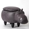 Visual taste Dreamer Creative Footstool Storage Ottoman upholstered Ride-on Stool Changing Shoes Solid Wood Hippo Modeling Decorative Furniture-L 65x35x37cm(26x14x15inch) view 1