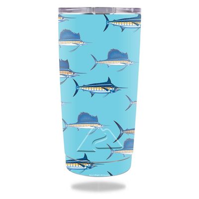 MightySkins Skin Compatible with Ozark Trail 20 oz Tumbler (2016) - Billfish Stripes | Protective, Durable, and Unique Vinyl wrap Cover | Easy to Apply, Remove, and Change Styles | Made in The USA