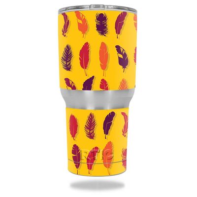MightySkins Skin Compatible with RTIC Tumbler 30 oz (2016) Feathers | Protective, Durable, and Unique Vinyl Decal wrap Cover | Easy to Apply, Remove, and Change Styles | Made in The USA