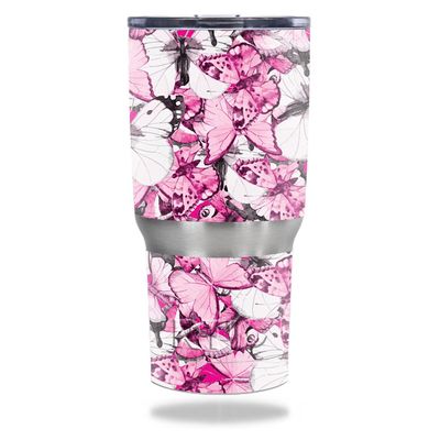 MightySkins Skin Compatible with RTIC Tumbler 20 oz (2016) Butterflies | Protective, Durable, and Unique Vinyl Decal wrap Cover | Easy to Apply, Remove, and Change Styles | Made in The USA