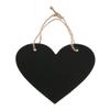 WINOMO Heart Chalkboard Sign: Hanging Chalkboard Sign Wooden Heart Shaped Double Sided Message Board view 1