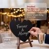 WINOMO Heart Chalkboard Sign: Hanging Chalkboard Sign Wooden Heart Shaped Double Sided Message Board view 3