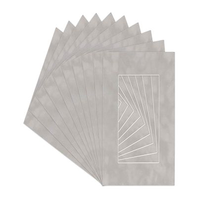 Poster Palooza 22x28 Mat for 18x24 Photo - Precut Light Grey Suede Picture Matboard for Frames Measuring 22 x 28 Inches - Bevel Cut Matte to Display Art Measuring 18 x 24 Inches - Acid Free ONE MAT