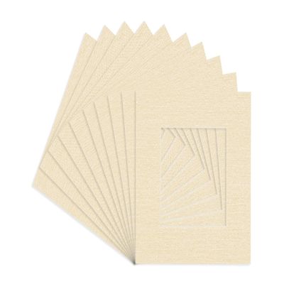 Poster Palooza 16x16 Mat for 8x8 Photo - Precut Fresh Linen Canvas Picture Matboard for Frames Measuring 16 x 16 Inches - Bevel Cut Matte to Display Art Measuring 8 x 8 Inches - Acid Free ONE MAT