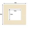 Poster Palooza 16x16 Mat for 8x8 Photo - Precut Fresh Linen Canvas Picture Matboard for Frames Measuring 16 x 16 Inches - Bevel Cut Matte to Display Art Measuring 8 x 8 Inches - Acid Free ONE MAT view 2