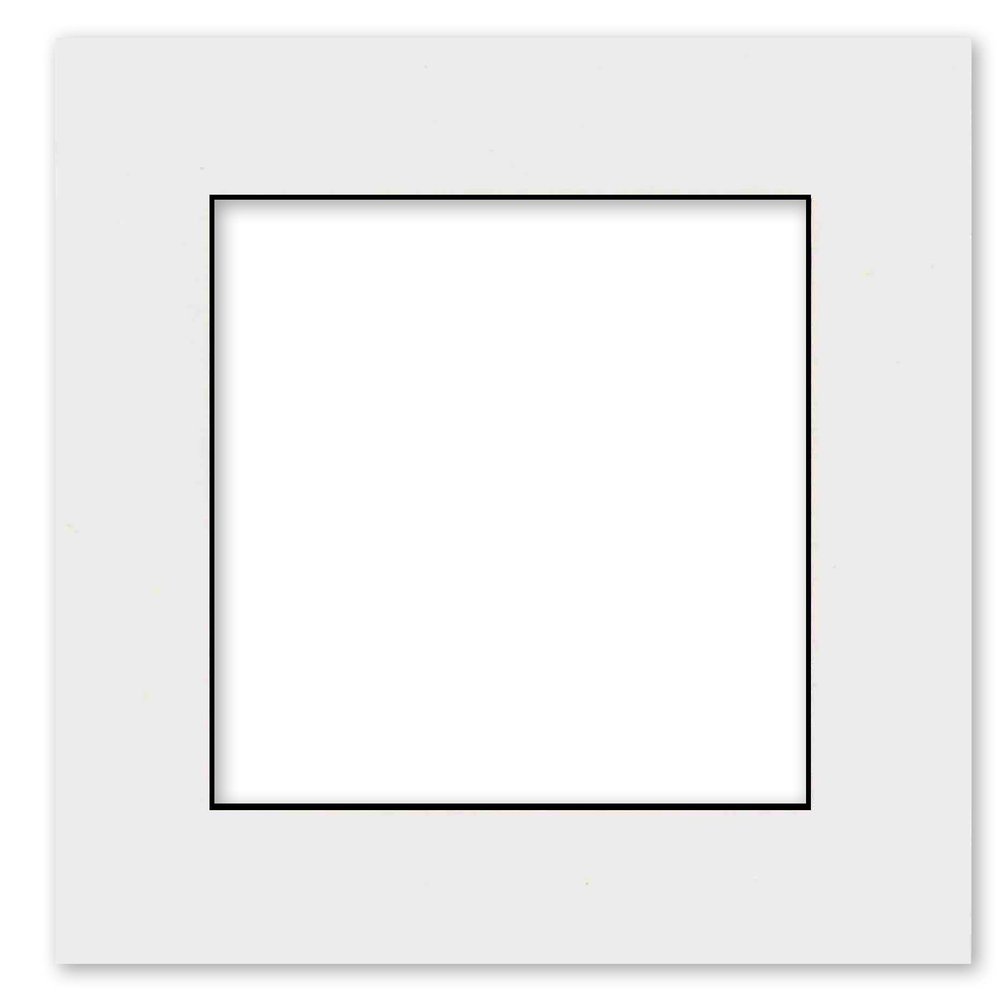 20x20 Mat for 16x16 Photo - Precut White with Black Core Picture Matboard for Frames Measuring 20 x 20 Inches - Bevel Cut Matte to Display Art Measuring 16 x 16 Inches - Acid Free ONE MAT