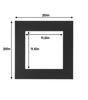 20x20 Mat for 12x12 Photo - Precut Black with Black Core Picture Matboard for Frames Measuring 20 x 20 Inches - Bevel Cut Matte to Display Art Measuring 12 x 12 Inches - Acid Free ONE MAT view 2