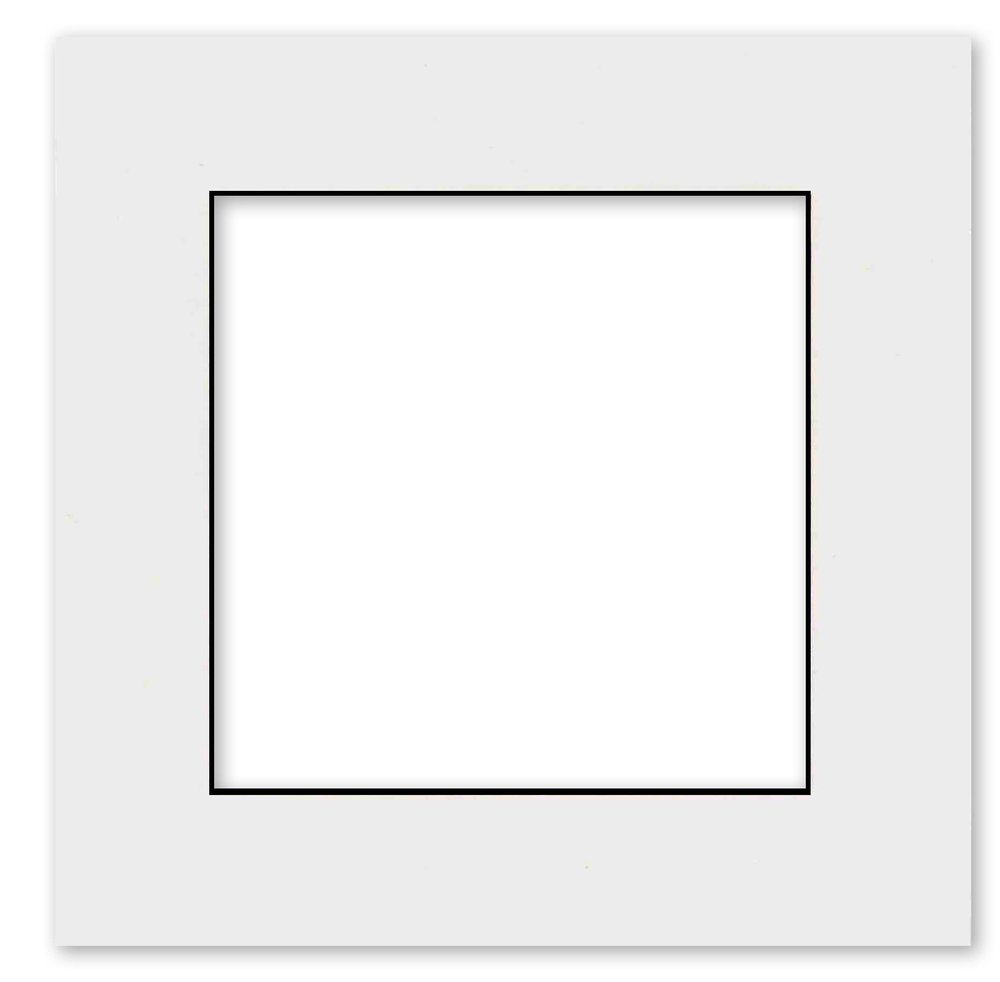20x20 Mat for 10x10 Photo - Precut White with Black Core Picture Matboard for Frames Measuring 20 x 20 Inches - Bevel Cut Matte to Display Art Measuring 10 x 10 Inches - Acid Free ONE MAT