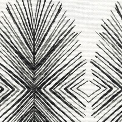 15" King Tailored Bedskirt Tulum Ink Geometric Black & Gray Cotton Linen