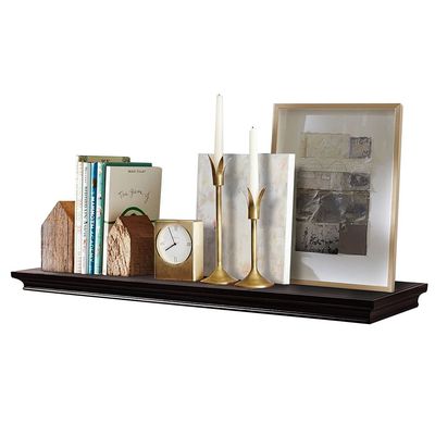 AHDECOR Floating Shelves Wall Mounted, Deeper Wall Storage Shelf for Home Dcor, Super Sturdy, Easy to Install, 36 Wide, 7.75 Deep, Espresso Brown