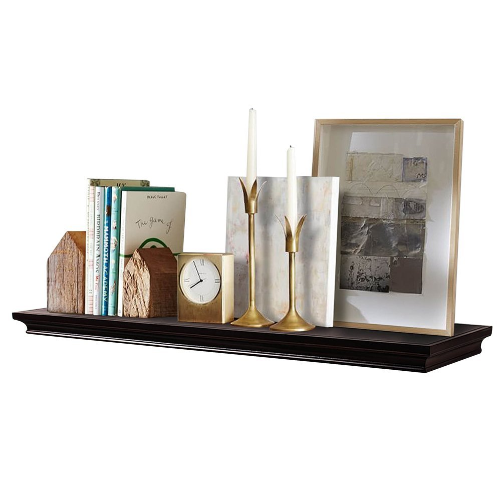 AHDECOR Floating Shelves Wall Mounted, Deeper Wall Storage Shelf for Home Dcor, Super Sturdy, Easy to Install, 36 Wide, 7.75 Deep, Espresso Brown
