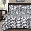 4-PC Agnes-Floral Print Includes- 3pc 100%Cotton Full/Queen Duvet Cover Set, 300TC Single ply Yarn with Button Enclosure Cover Set and Pillow Shams+1pc Full/Queen Down Alternative Comforter view 1