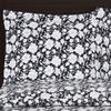 4-PC Agnes-Floral Print Includes- 3pc 100%Cotton Full/Queen Duvet Cover Set, 300TC Single ply Yarn with Button Enclosure Cover Set and Pillow Shams+1pc Full/Queen Down Alternative Comforter view 2