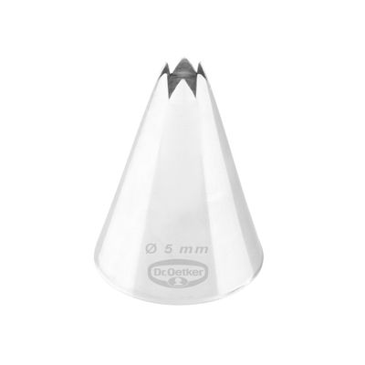 Dr. Oetker 3510 Bag Into Star Nozzle 5 mm, Stainless Steel, Silver, 5 x 2.5 x 1