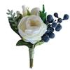 S_SSOY Boutonniere Bridegroom Groom Men's Boutonniere Groomsmen Best Man Boutineer Pin for Wedding Homecoming Prom Suit Decor Pack of 2 view 1