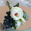 S_SSOY Boutonniere Bridegroom Groom Men's Boutonniere Groomsmen Best Man Boutineer Pin for Wedding Homecoming Prom Suit Decor Pack of 2 view 2