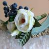 S_SSOY Boutonniere Bridegroom Groom Men's Boutonniere Groomsmen Best Man Boutineer Pin for Wedding Homecoming Prom Suit Decor Pack of 2 view 3