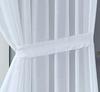 ASATEX Pair of White Extra Wide, Extra Long Length 108 x 108 Inch Sheer Wall to Wall Room Divider Curtains with 2 Matching Tie-Backs. Can Also Be Used As Outdoor Patio Curtains. KAR 108 x 108 White view 4