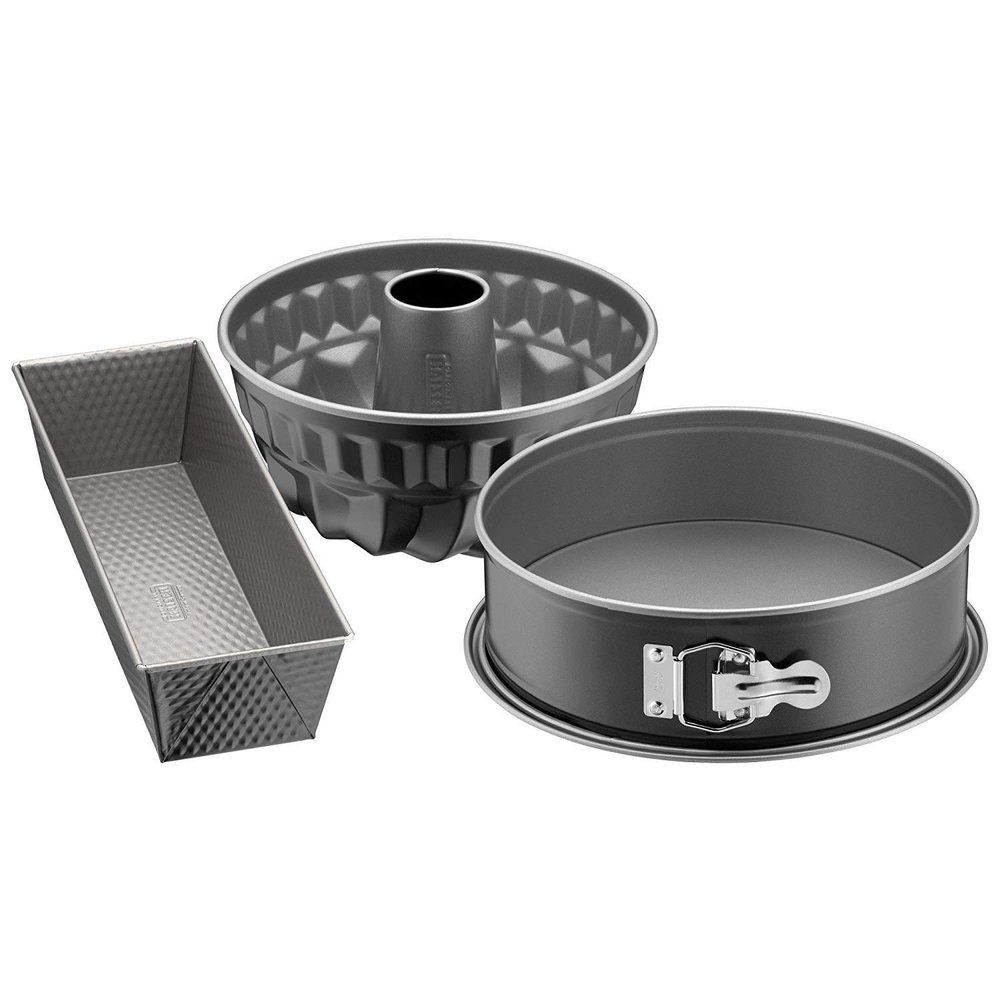 Kaiser Inspiration 3 Piece Set Spring Shape 26 cm Cake Mould 30 cm Savarin Mould Diameter 22 cm Made in Germany Good Non-Stick
